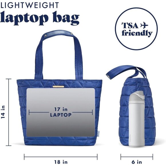 Fit & Fresh Metro 2-in-1 Quilted Tote, Laptop Bag with Insulated Cooler Women - Picture 5 of 9